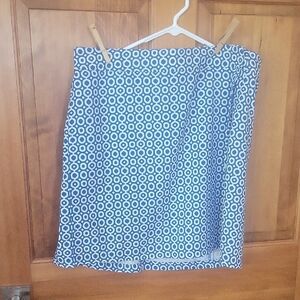 Ripskirt Hawaii Blue and White Skater Mini Skirt Casual